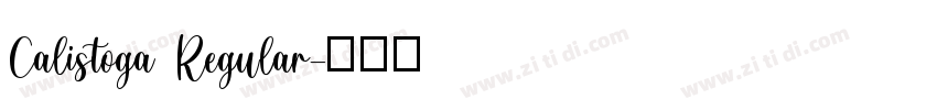 Calistoga  Regular字体转换